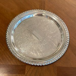 Silver plated 8” platter- Sheridan Silver